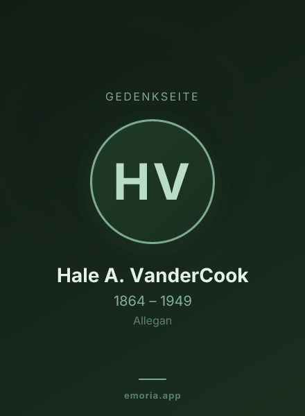 Gedenkportrait von Hale A. VanderCook