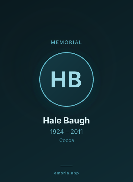 Memorial portrait of Hale Baugh