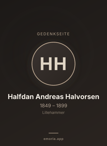 Gedenkportrait von Halfdan Andreas Halvorsen