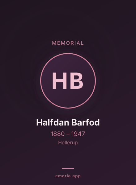 Memorial portrait of Halfdan Barfod