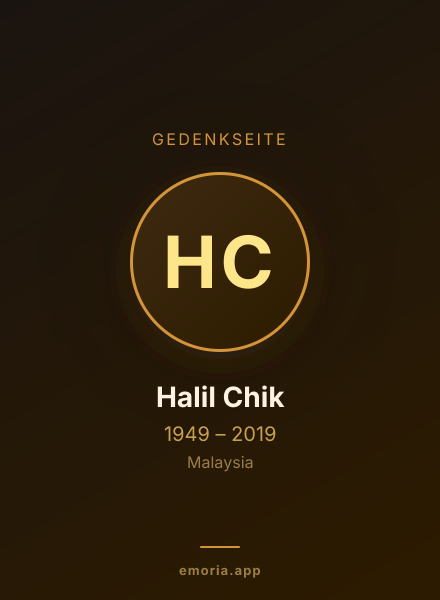 Gedenkportrait von Halil Chik