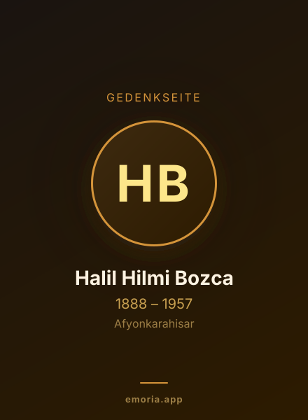 Gedenkportrait von Halil Hilmi Bozca