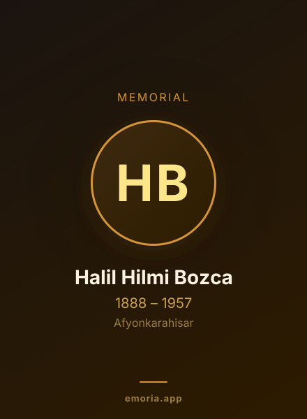 Memorial portrait of Halil Hilmi Bozca