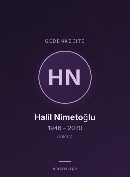 Gedenkportrait von Halil Nimetoğlu