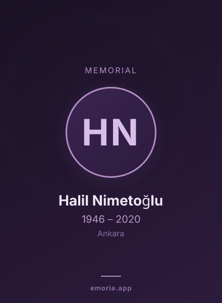 Memorial portrait of Halil Nimetoğlu