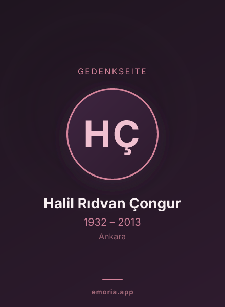 Gedenkportrait von Halil Rıdvan Çongur
