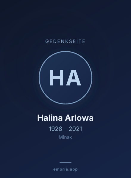 Gedenkportrait von Halina Arlowa