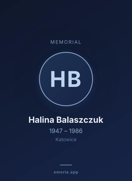 Memorial portrait of Halina Balaszczuk