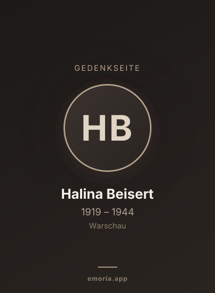 Gedenkportrait von Halina Beisert