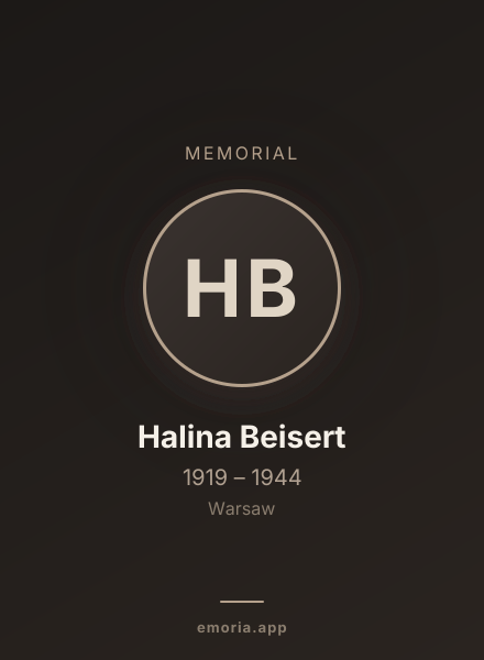Memorial portrait of Halina Beisert