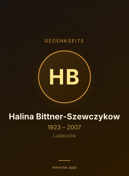 Gedenkportrait von Halina Bittner-Szewczykow