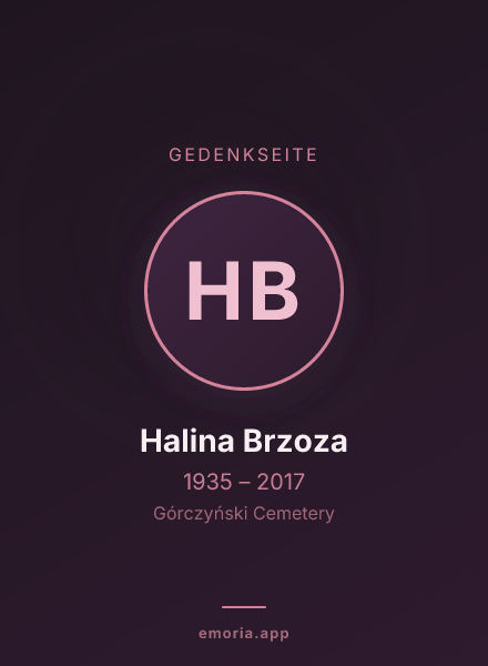 Gedenkportrait von Halina Brzoza
