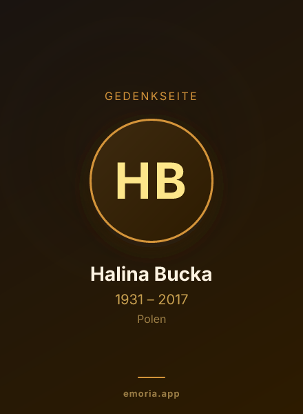 Gedenkportrait von Halina Bucka