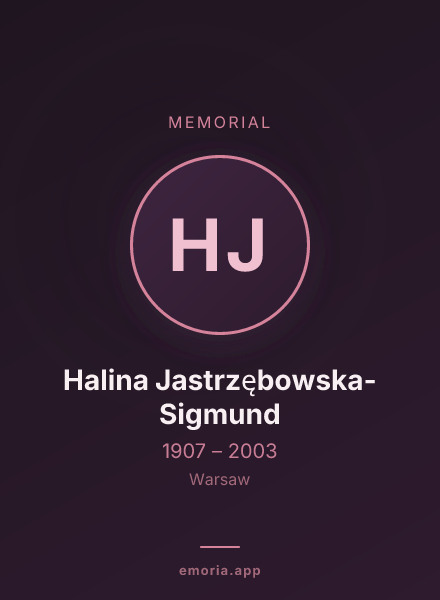 Memorial portrait of Halina Jastrzębowska-Sigmund