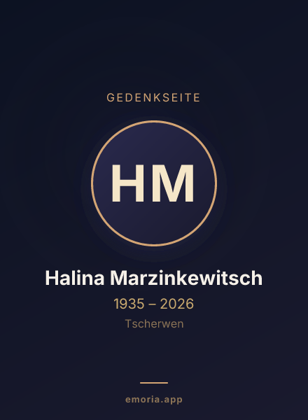 Gedenkportrait von Halina Marzinkewitsch
