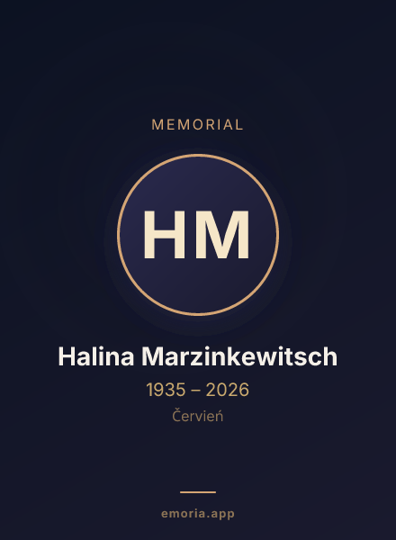 Memorial portrait of Halina Marzinkewitsch