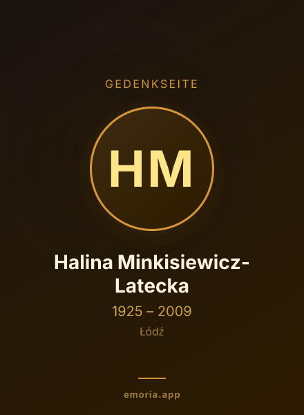 Gedenkportrait von Halina Minkisiewicz-Latecka