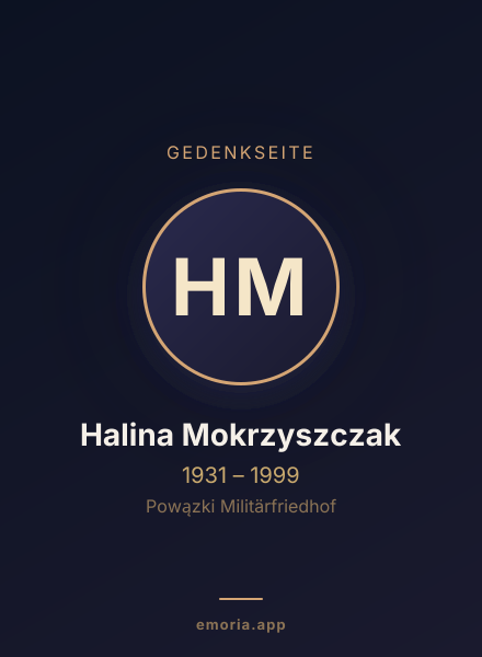 Gedenkportrait von Halina Mokrzyszczak