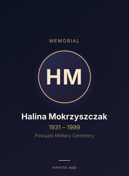 Memorial portrait of Halina Mokrzyszczak