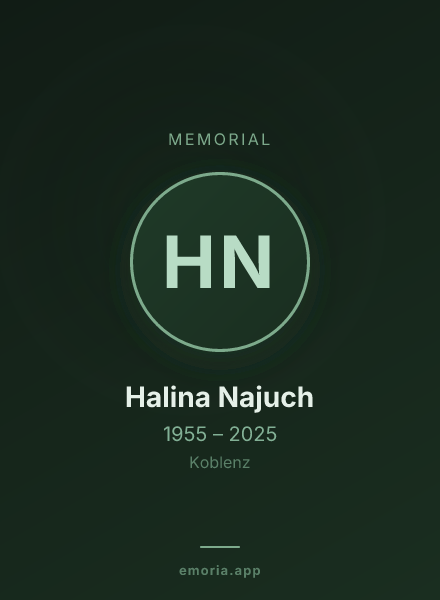 Memorial portrait of Halina Najuch
