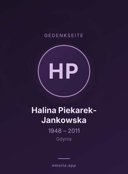 Gedenkportrait von Halina Piekarek-Jankowska