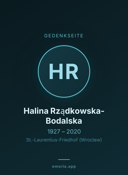 Gedenkportrait von Halina Rządkowska-Bodalska