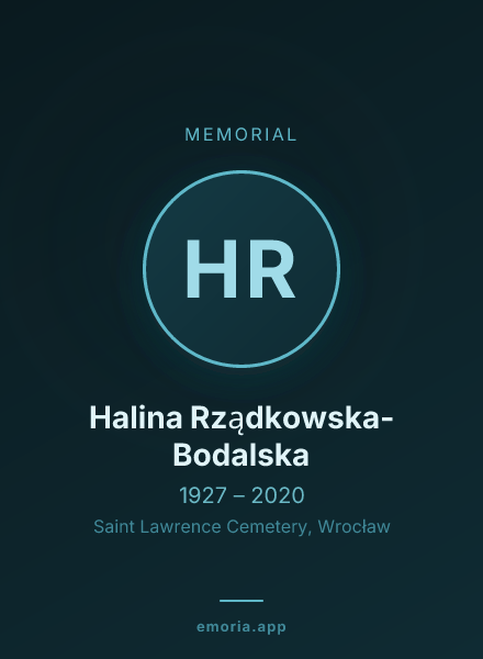 Memorial portrait of Halina Rządkowska-Bodalska