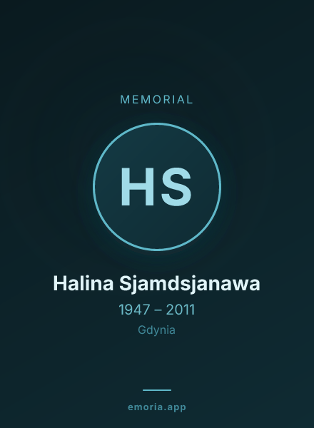 Memorial portrait of Halina Sjamdsjanawa