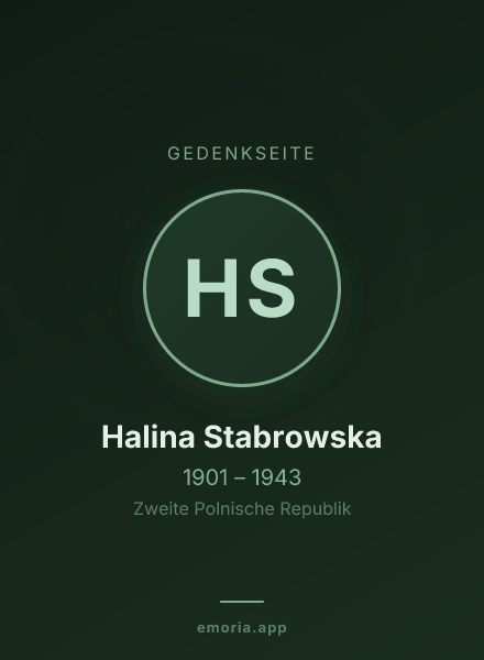 Gedenkportrait von Halina Stabrowska