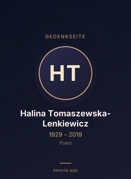 Gedenkportrait von Halina Tomaszewska-Lenkiewicz