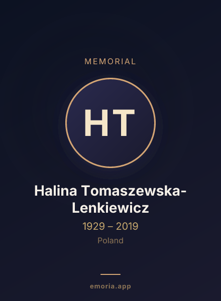 Memorial portrait of Halina Tomaszewska-Lenkiewicz