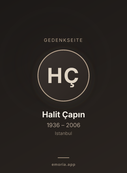 Gedenkportrait von Halit Çapın