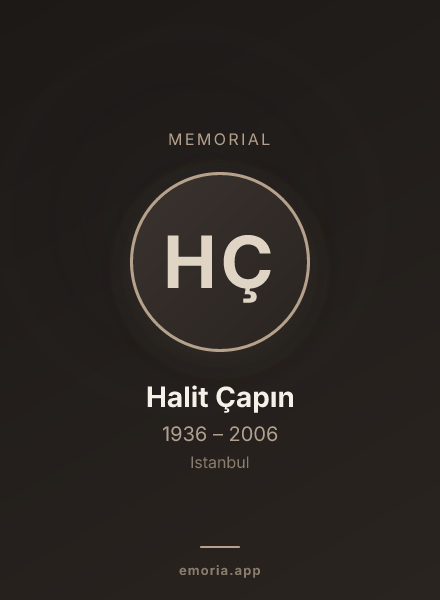 Memorial portrait of Halit Çapın