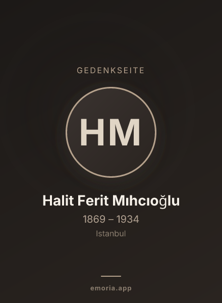 Gedenkportrait von Halit Ferit Mıhcıoğlu