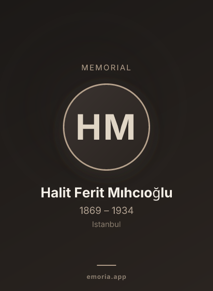 Memorial portrait of Halit Ferit Mıhcıoğlu