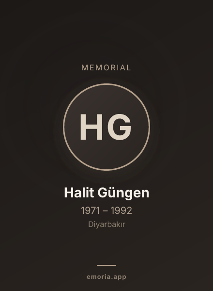 Memorial portrait of Halit Güngen