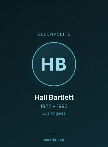 Gedenkportrait von Hall Bartlett