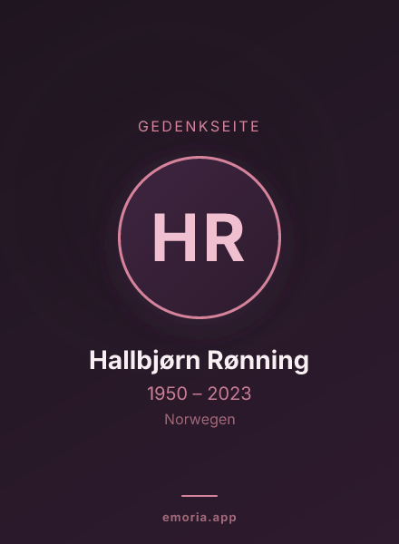 Gedenkportrait von Hallbjørn Rønning