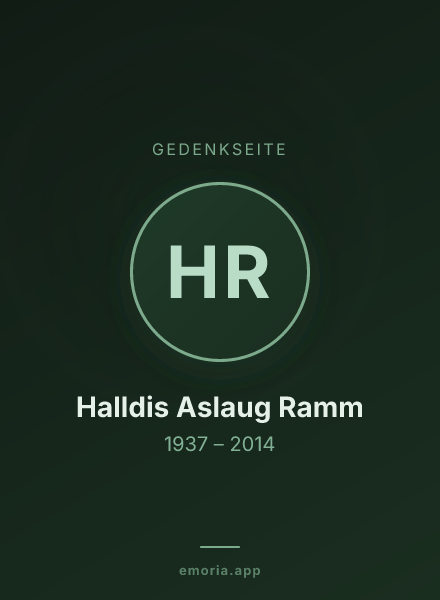 Gedenkportrait von Halldis Aslaug Ramm