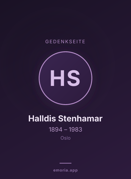 Gedenkportrait von Halldis Stenhamar