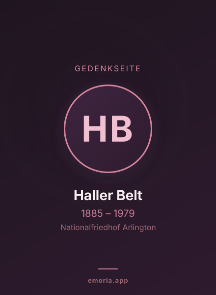 Gedenkportrait von Haller Belt