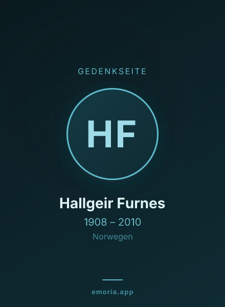 Gedenkportrait von Hallgeir Furnes