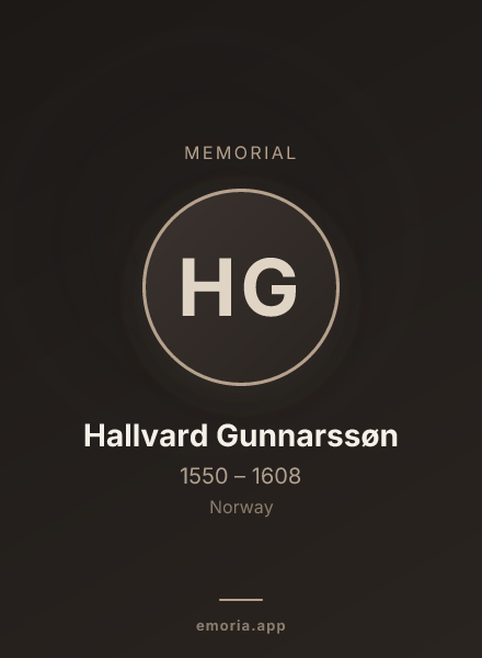 Memorial portrait of Hallvard Gunnarssøn