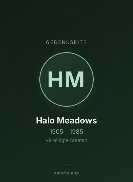 Gedenkportrait von Halo Meadows
