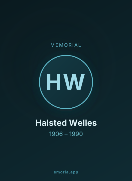 Memorial portrait of Halsted Welles