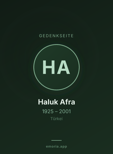 Gedenkportrait von Haluk Afra