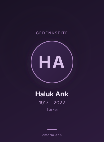 Gedenkportrait von Haluk Arık