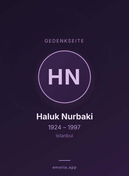 Gedenkportrait von Haluk Nurbaki