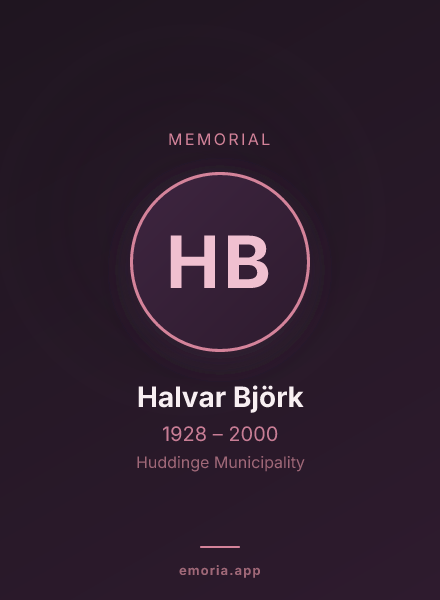 Memorial portrait of Halvar Björk