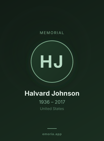 Memorial portrait of Halvard Johnson